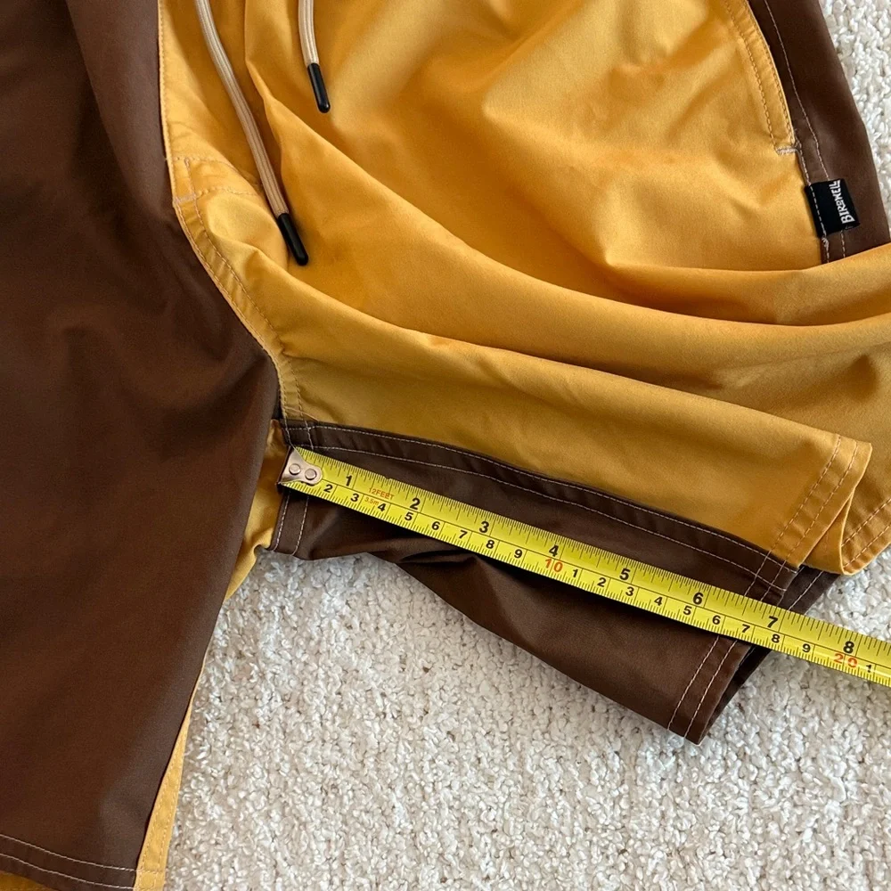 Birdwell Beach Britches Brown and Muatard Yellow Board Shorts / M - Picture 6 of 8